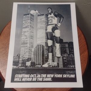 NEW! PATRICK EWING KNICKS ROOKIE BLACK & WHITE OLD SCHOOL 8.5x11 GLOSSY POSTER🤩